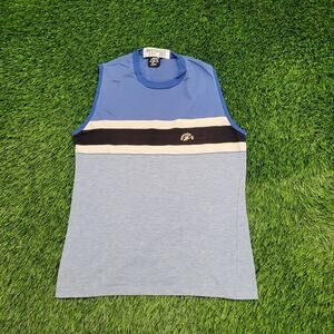 Vintage Runner-Up Stripes Muscle Tank-Top S/M 17x24 Cropped